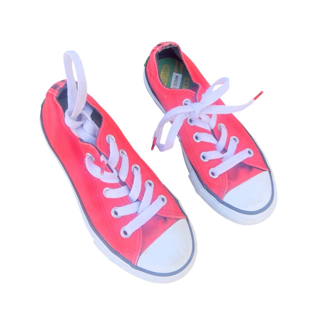 Converse All Star Crayola Scarlet Low Top Toddler Sneaker Size 11 Orange Shoes